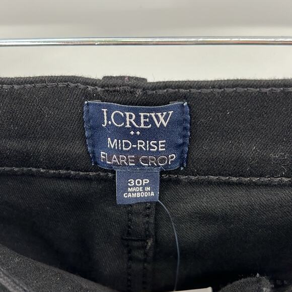 J. Crew Women's Mid-Rise Flare Crop All Day Stretch - Black - 30P - NWT - Picture 5 of 11